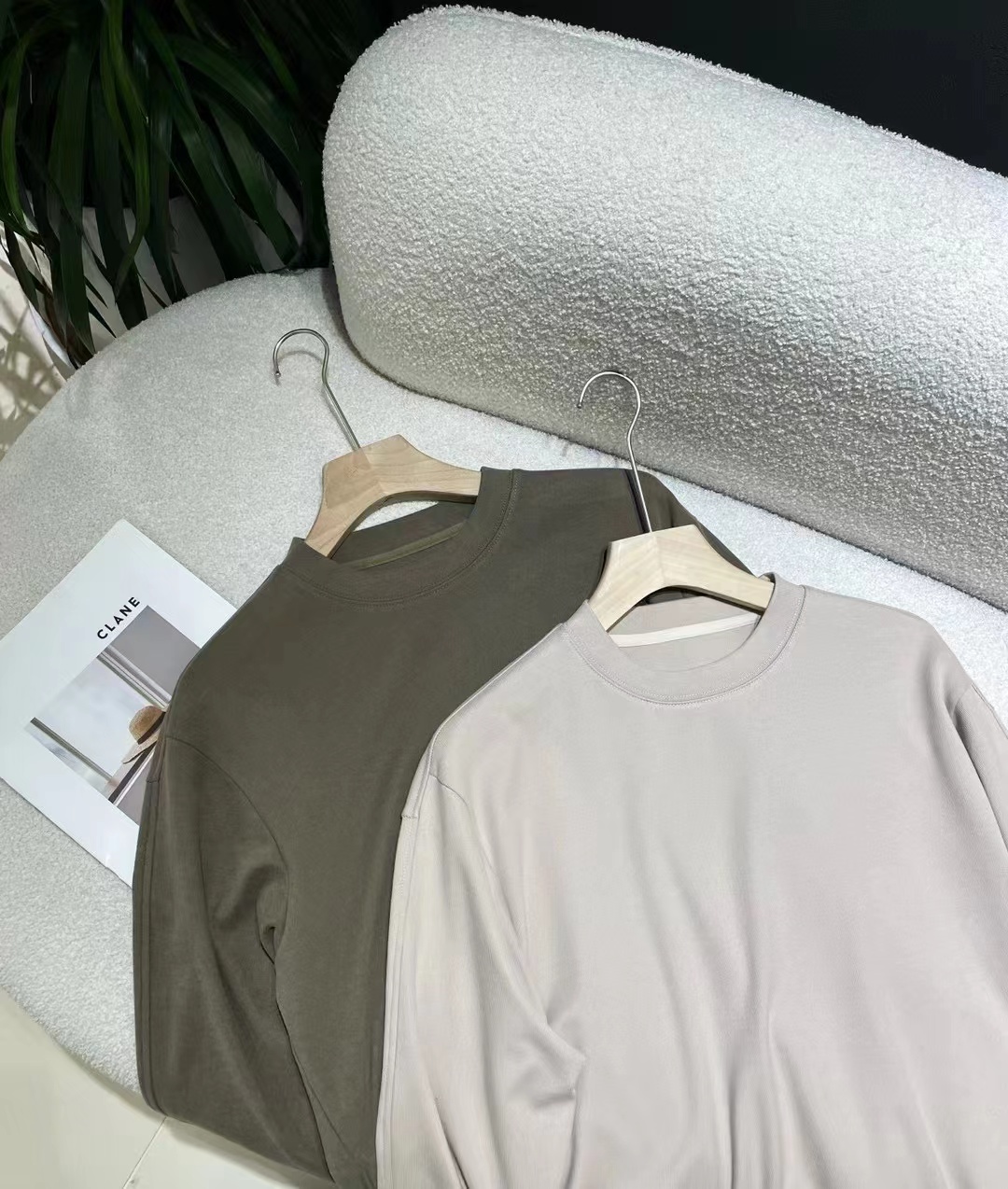 引线E801新款秋冬男士纯棉长袖T恤休闲圆领打底衫男款宽松棉感