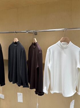 径尺25855Jingchi正品男士秋冬新款打底衫半高德绒斜纹中领高克重