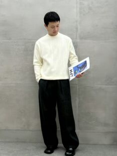 QFO5520冬季新款保暖针织衫男士纯色宽松休闲圆领套头长袖打底衫