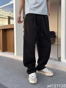 微腾121135春季新款男士牛仔裤时尚百搭宽松直筒长裤散口弯刀抽绳