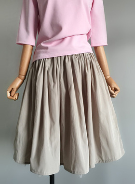 2020春装上新外贸女装日本贵牌原单松紧腰超大裙摆日单蓬蓬半身裙