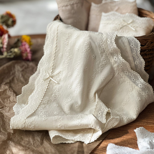 温柔法式浪漫提花棉内裤