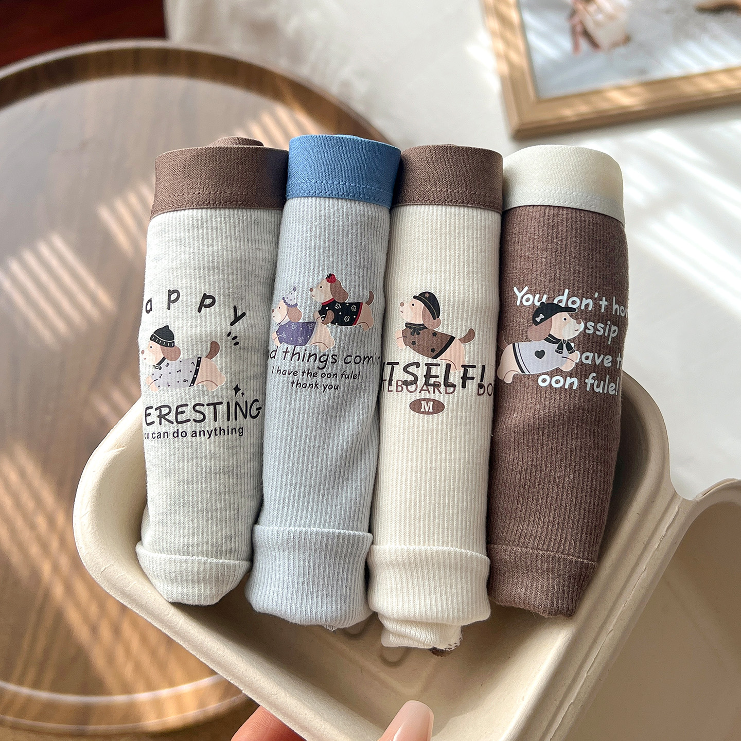 糯叽叽轻磨毛抑菌女内裤