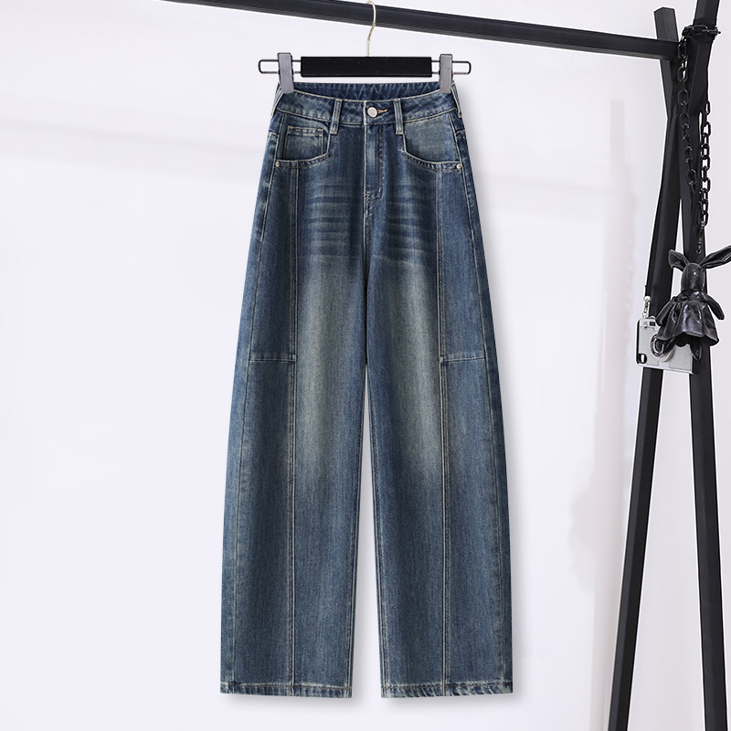 今年流行牛仔弯刀裤子女秋季百搭