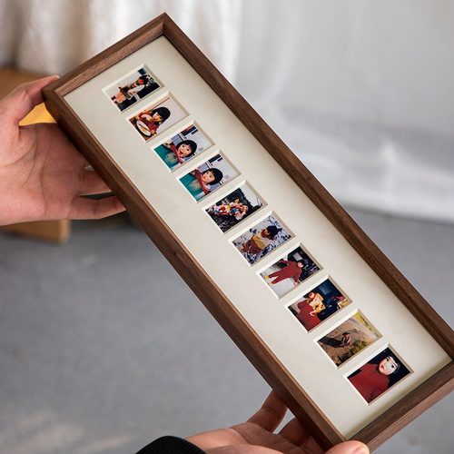 相框实木胡桃木diy生日礼物轻奢