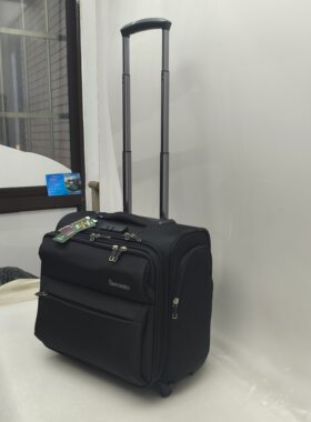宝奇王子18寸商务登机箱拉杆箱单向轮男牛津布小旅行箱飞机行李箱