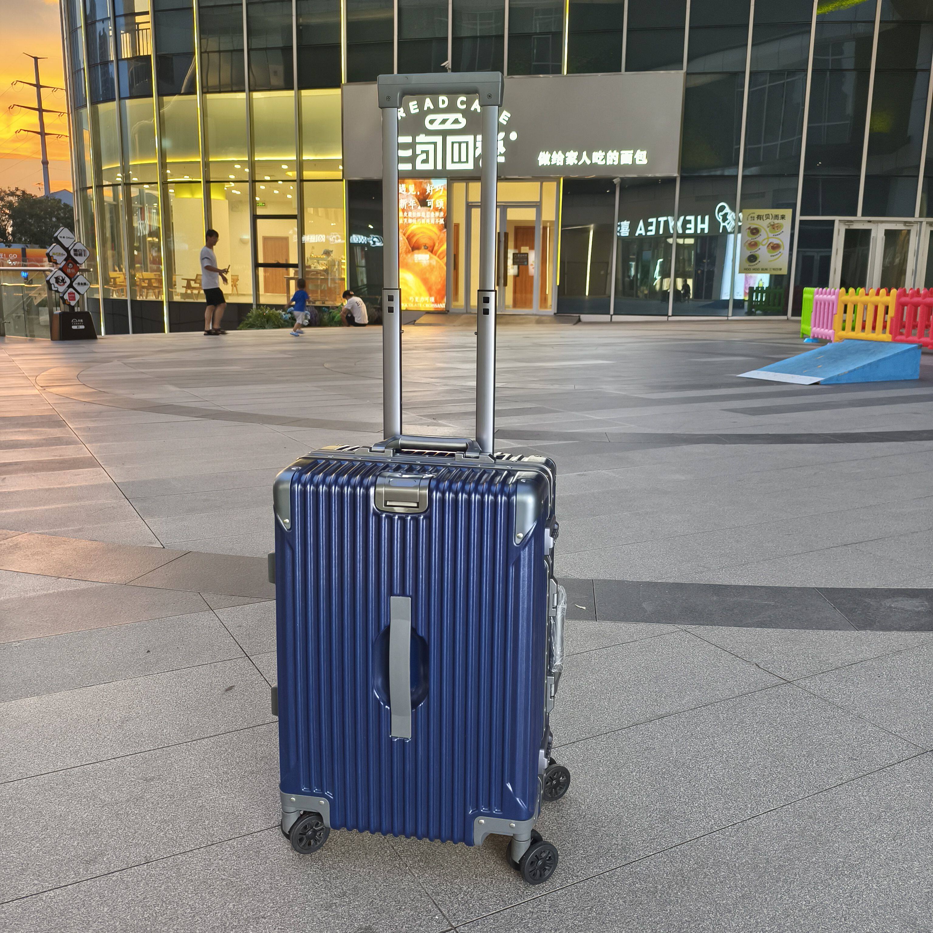 欧森pc拉杆箱万向轮寸行李箱网红旅行登机箱寸密码箱男女潮铝框架
