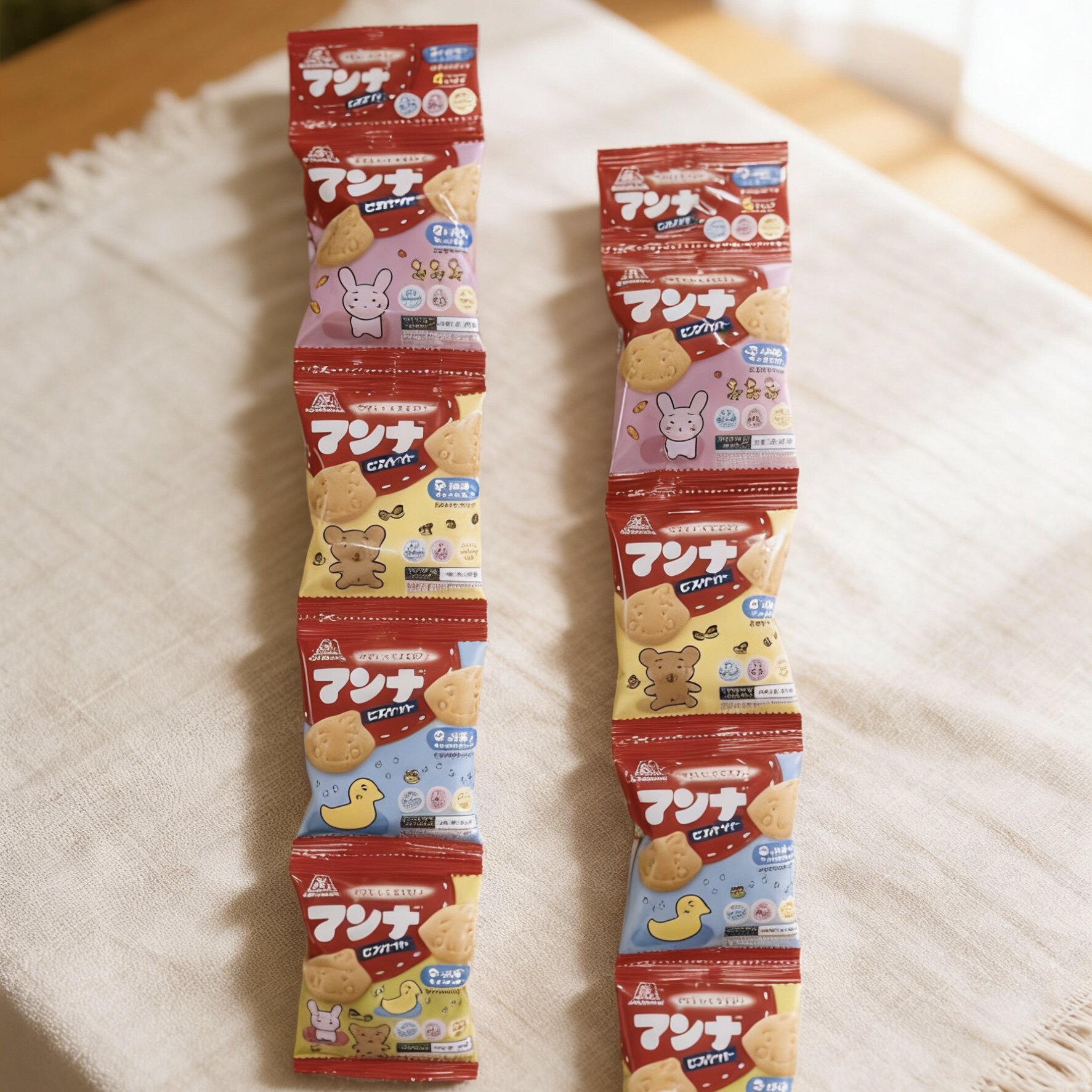 日本代购森永儿童饼干独立包装卡通造型韧性饼干多口味营养零食