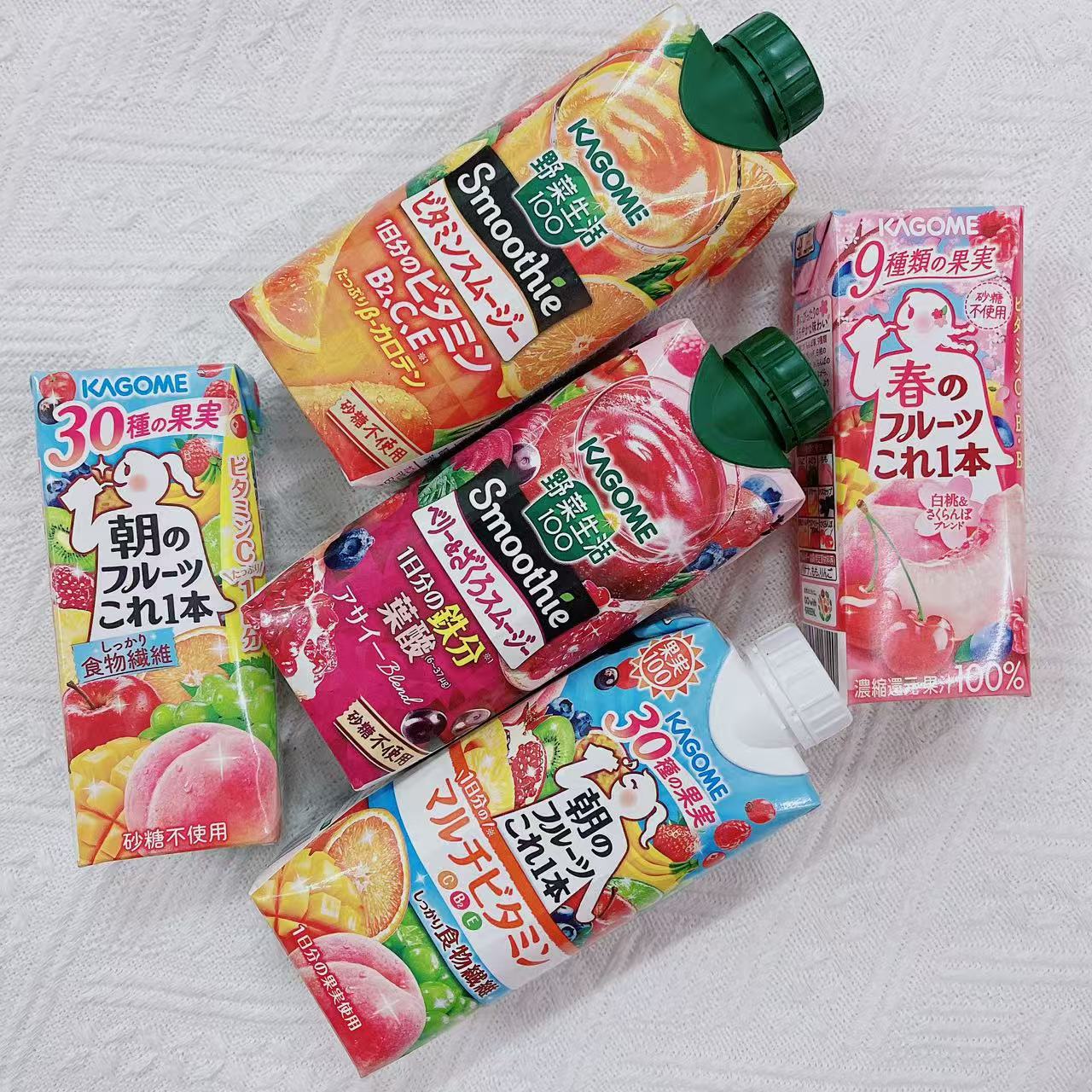 野菜日本进口白桃芒果葡萄苹果小零食饮料KAGOME下午茶可果美蓝莓