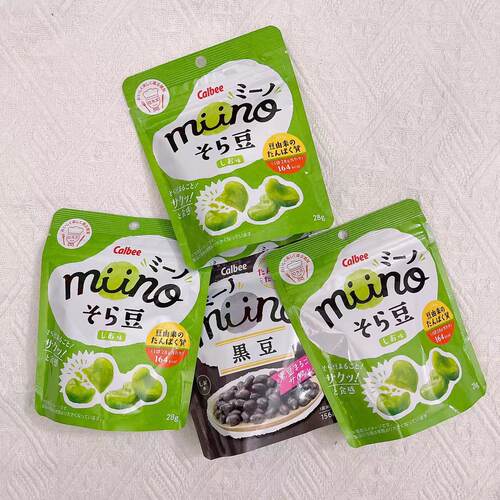 日本进口Calbee卡乐比miino香脆蚕豆711便利店纤维下午茶零食