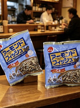 日本进口天六杏仁鱼干即食小包