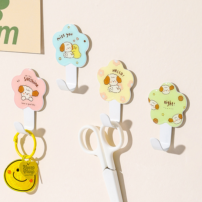 创意卡通动物潮语挂钩学生青少年居家宿舍不锈钢粘钩书包挂钩