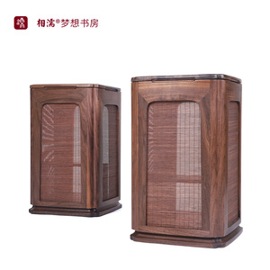 梦想书房相濡营造 北美黑胡桃实木小茶柜可移动茶几餐边茶水台