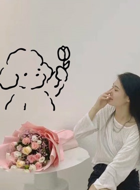 可爱狗狗ins风美甲店卧室