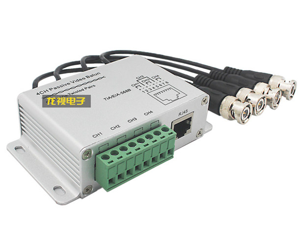 四路4路无源同轴高清双绞线传输器 bnc转网一分四传输ahd/cvi/tvi