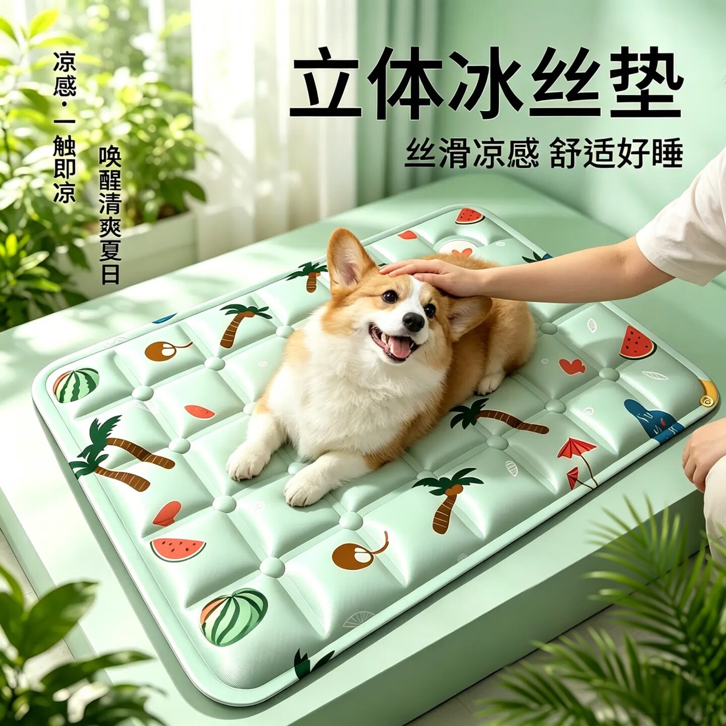 小狗冰垫狗狗夏季降温狗窝夏日凉席睡垫猫咪夏天睡觉凉窝宠物冰窝
