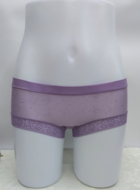 正品俏依婷66601健康时尚性感透气冰丝提臀中腰蕾丝无痕女士内裤