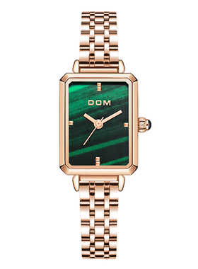 DOM腕表新款小方盘手表气质腕表夏季ins风百搭女表防水生日礼物潮