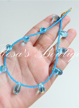 Handmade Beading 手作手工琉璃满圈水滴串珠锁骨链 choker 项链