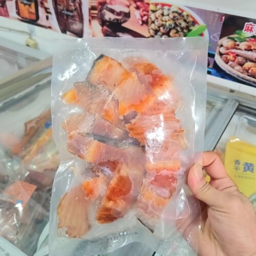 温州特产烘干调味三文鱼骨250克袋生制非即食