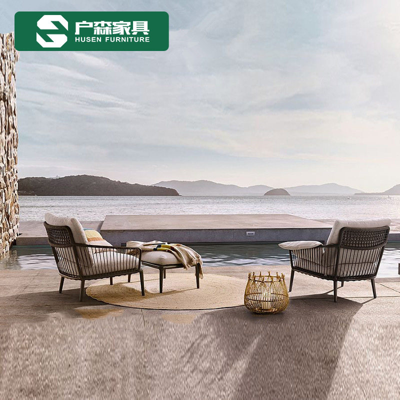 北欧休闲阳台小沙发懒人躺藤编创意椅桌椅茶几简约三件套庭院组合,住宅家具,户外沙发,淘宝优惠券,粉丝福利购,淘宝优惠卷
