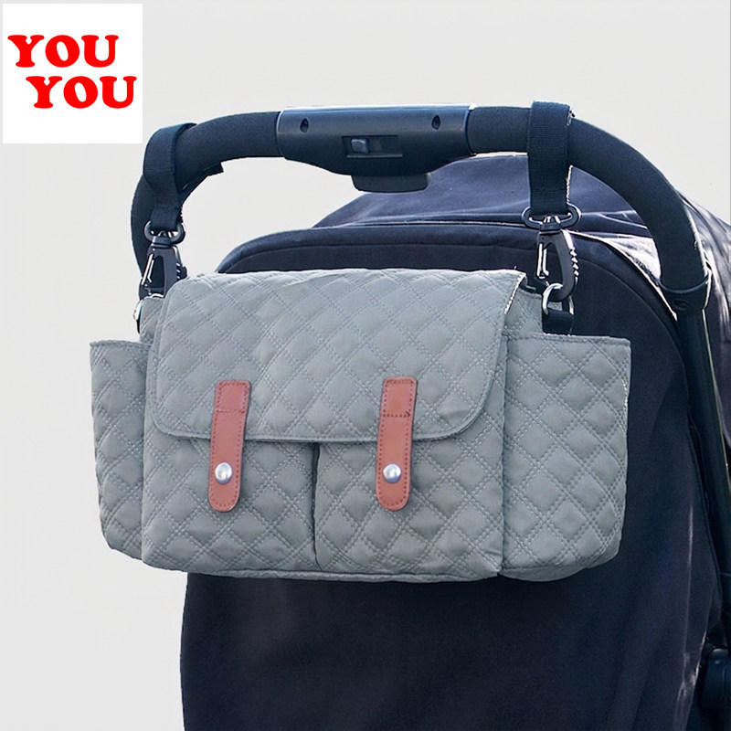 婴儿车挂包推车妈咪包收纳袋挂袋杯架适用于博格步小蜻蜓UPPAbaby