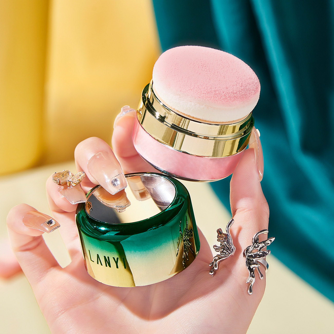 兰奕懒人气垫腮红泥亲肤胭脂粉裸妆提亮肤色哑光蘑菇头拍拍粉裸粉