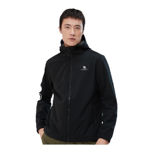 骆驼软壳衣女情侣款2026秋冬季摇粒绒内里防泼水防风加绒保暖外套