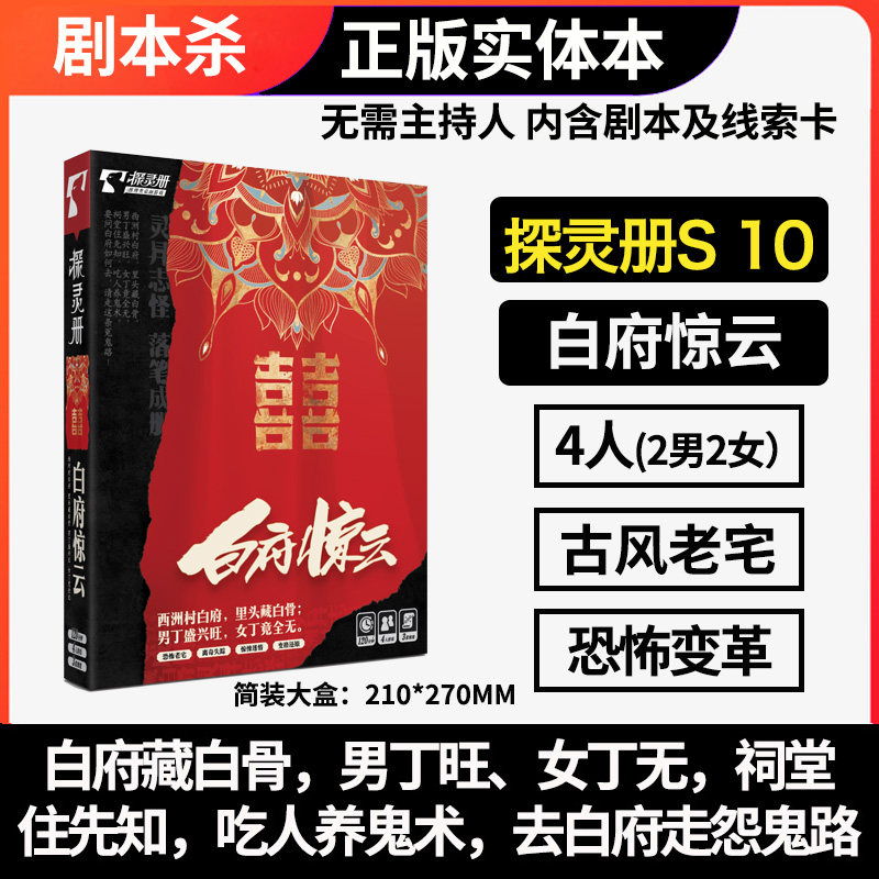 剧本杀白府惊云四人实体本图片