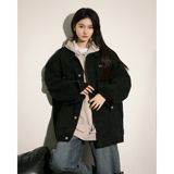 潮流牌翻领字母刺绣休闲水洗牛仔夹克N603/P120，男装夹克，星座202-3