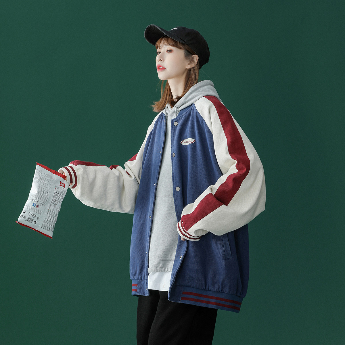 青春撞色棒球服潮流情侣字母夹克上衣9106/P95/148,男装夹克,星座202-3