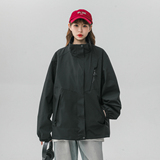 春季新款立领连帽撞色拼接情侣冲锋衣登山服夹克JK18/P65/98，男装夹克，星座202-3