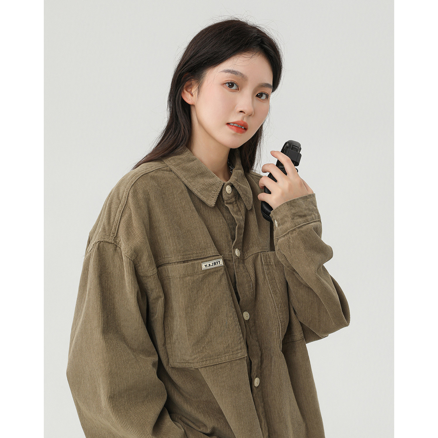 灯蕊绒休闲衬衫工装宽松夹克 C310/ P98图片