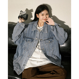 净版水洗翻领多口袋潮流牛仔夹克情侣款外套N601/P105，男装夹克，星座202-3