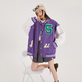 字母水洗毛巾料刺绣棒球服夹克情侣外套976/P100，男装夹克，星座202-3
