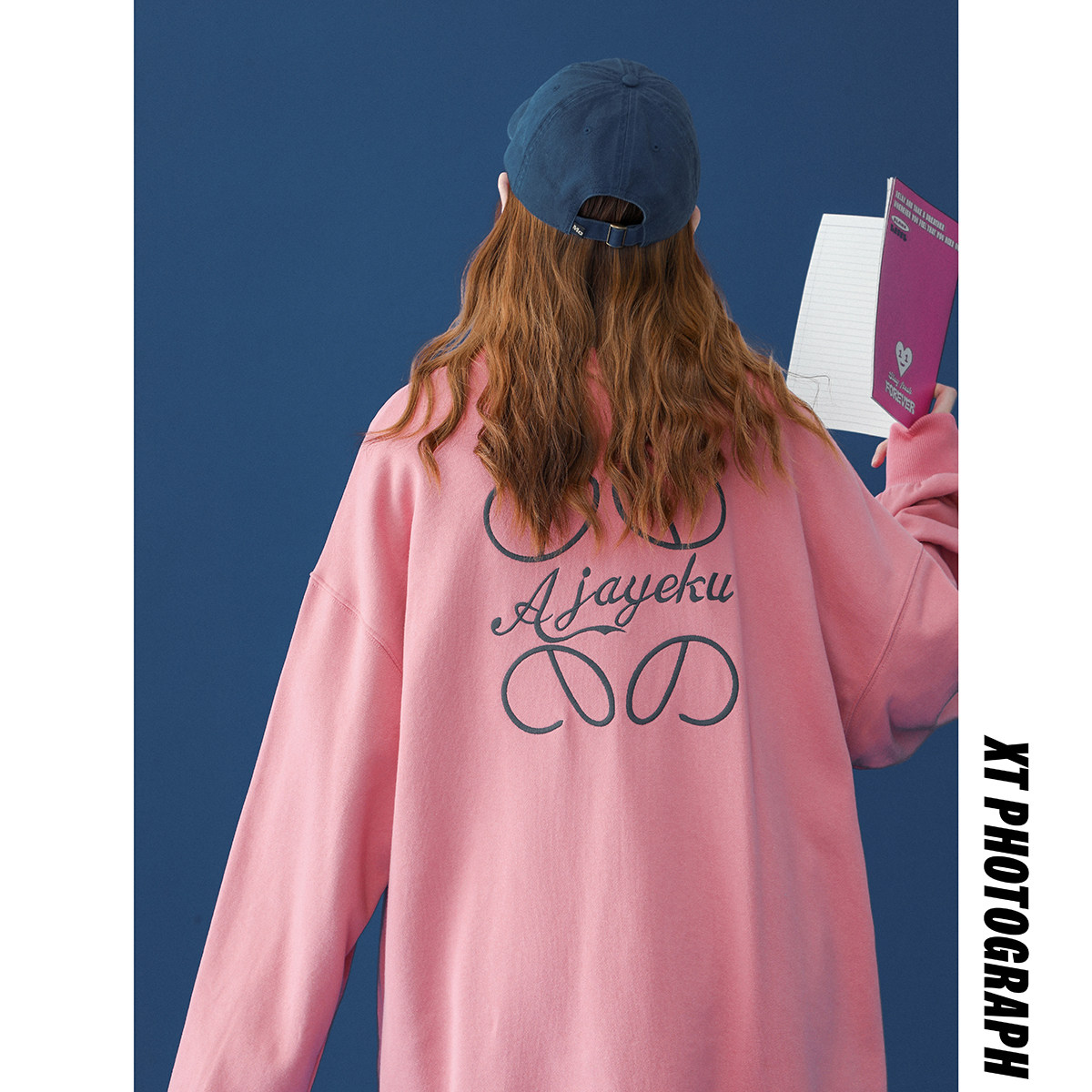 后背字母特色刺绣圆领长袖纯棉卫衣W8827/P58/98，男装卫衣，星座202-3