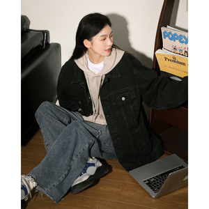 字母刺绣水洗潮流休闲情侣外穿牛仔外套 608/ P105，男装工装外套，星座202-3