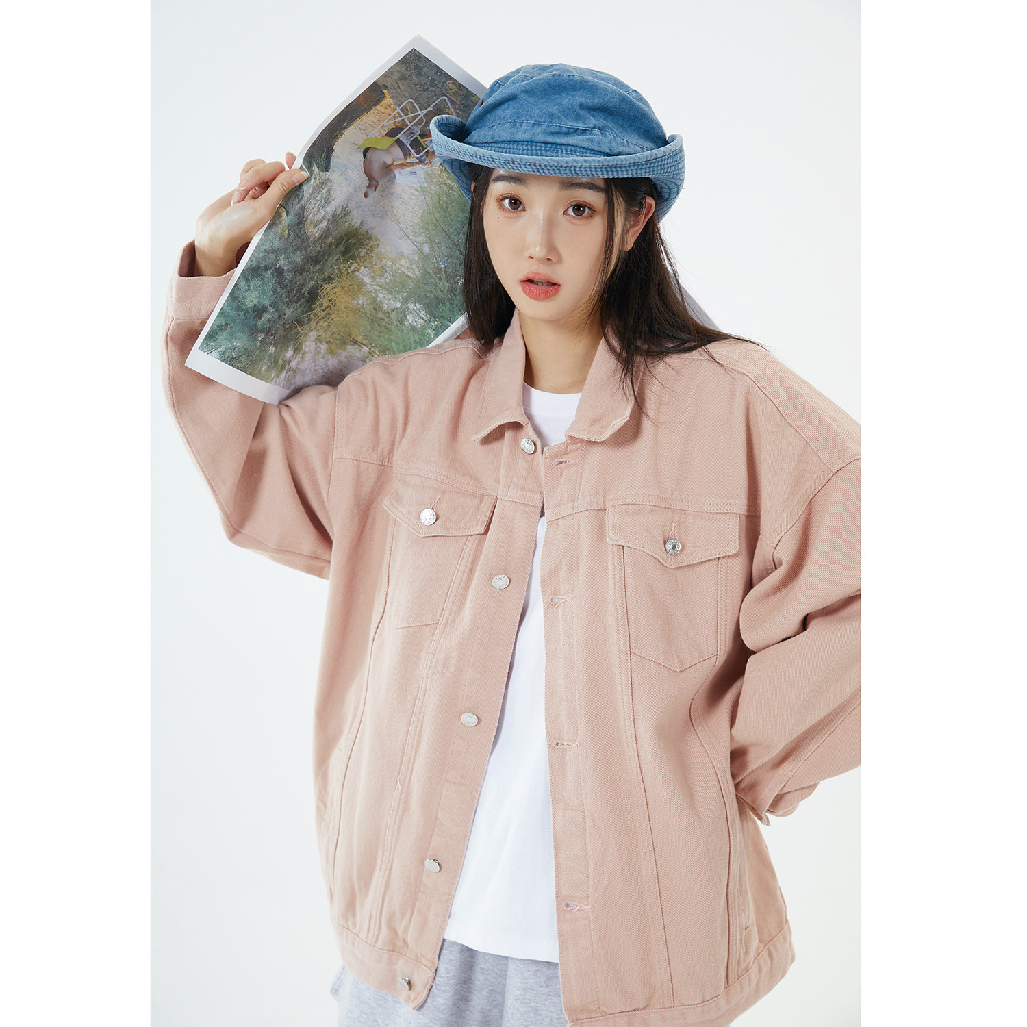 新款纯色工装情侣潮牌牛仔水洗夹克外套N961/P85/128,男装夹克,星座202-3