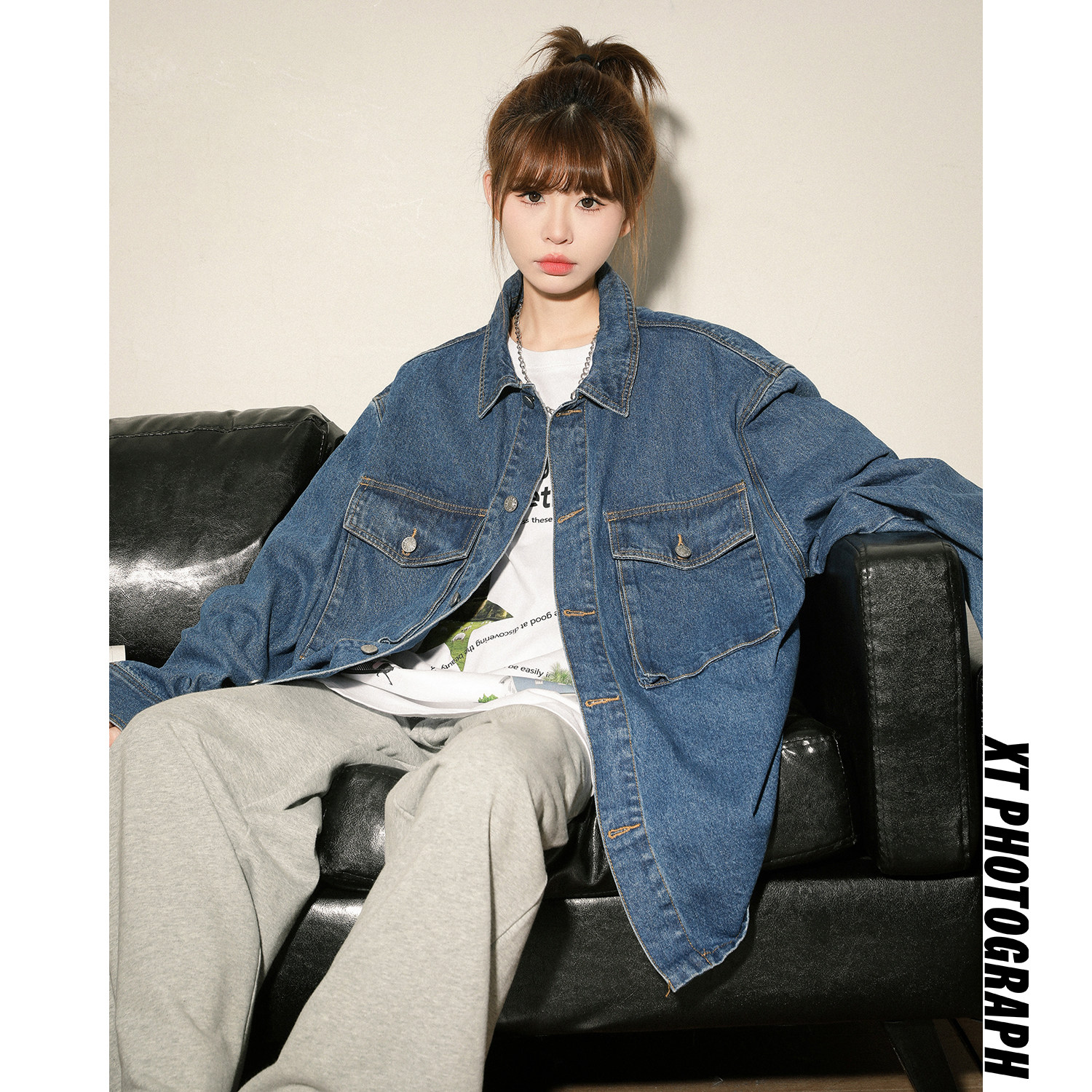 24款新款水洗牛仔中性潮流衬衫夹克N22/P98，男装夹克，星座202-3