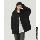 情侣款斜兜潮流休闲宽松牛仔夹克上衣N9001/P105，男装夹克，星座202-3