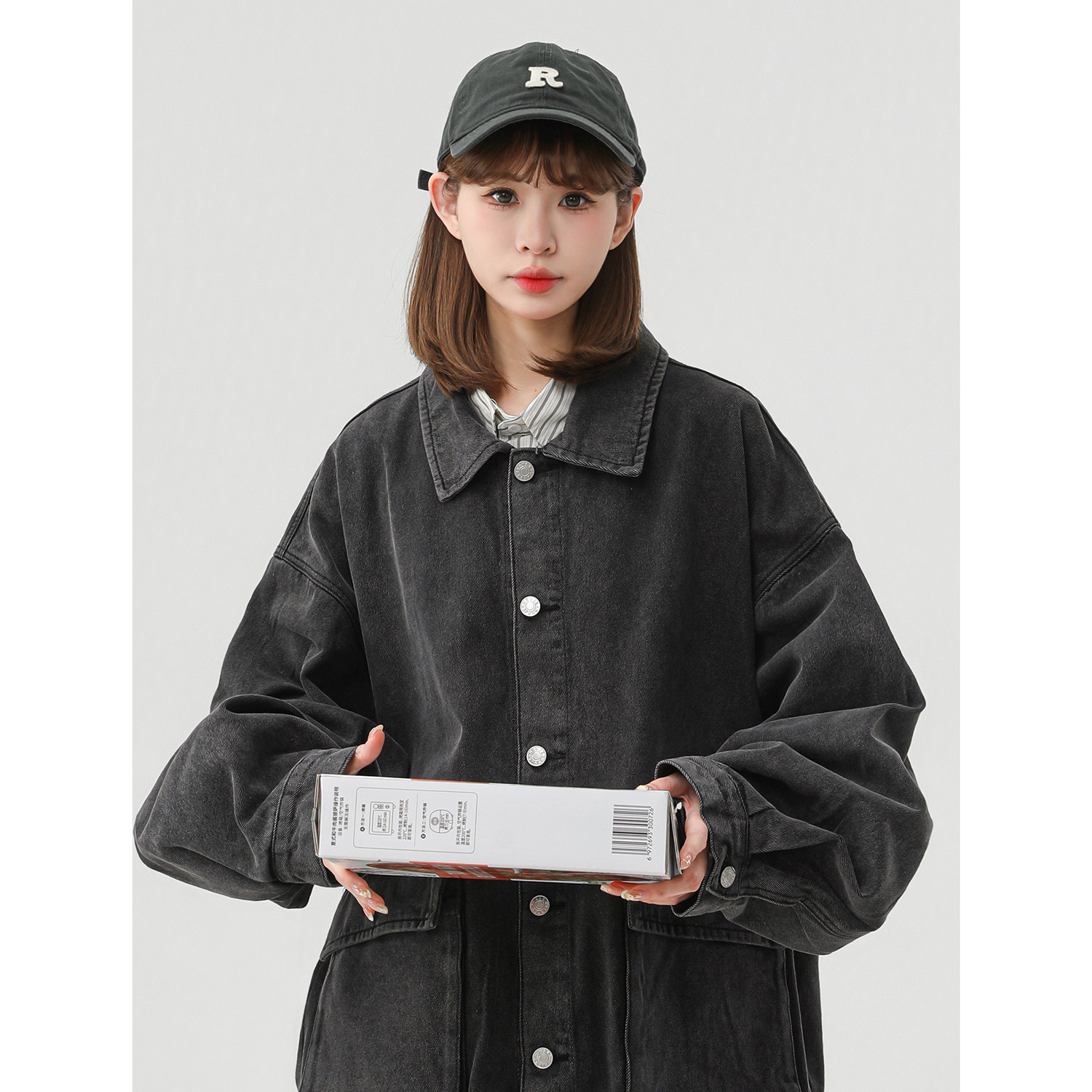 24新款工装大口袋水洗中性潮流牛仔夹克N33/P85，男装夹克，星座202-3