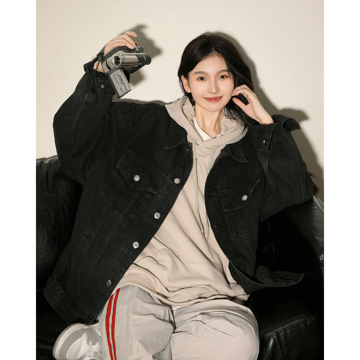 新款多口袋潮流水洗牛仔夹情侣纯色牛仔外套N606/P98，男装工装外套，星座202-3