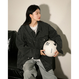 净版水洗翻领多口袋潮流牛仔夹克情侣款外套N601/P105，男装夹克，星座202-3