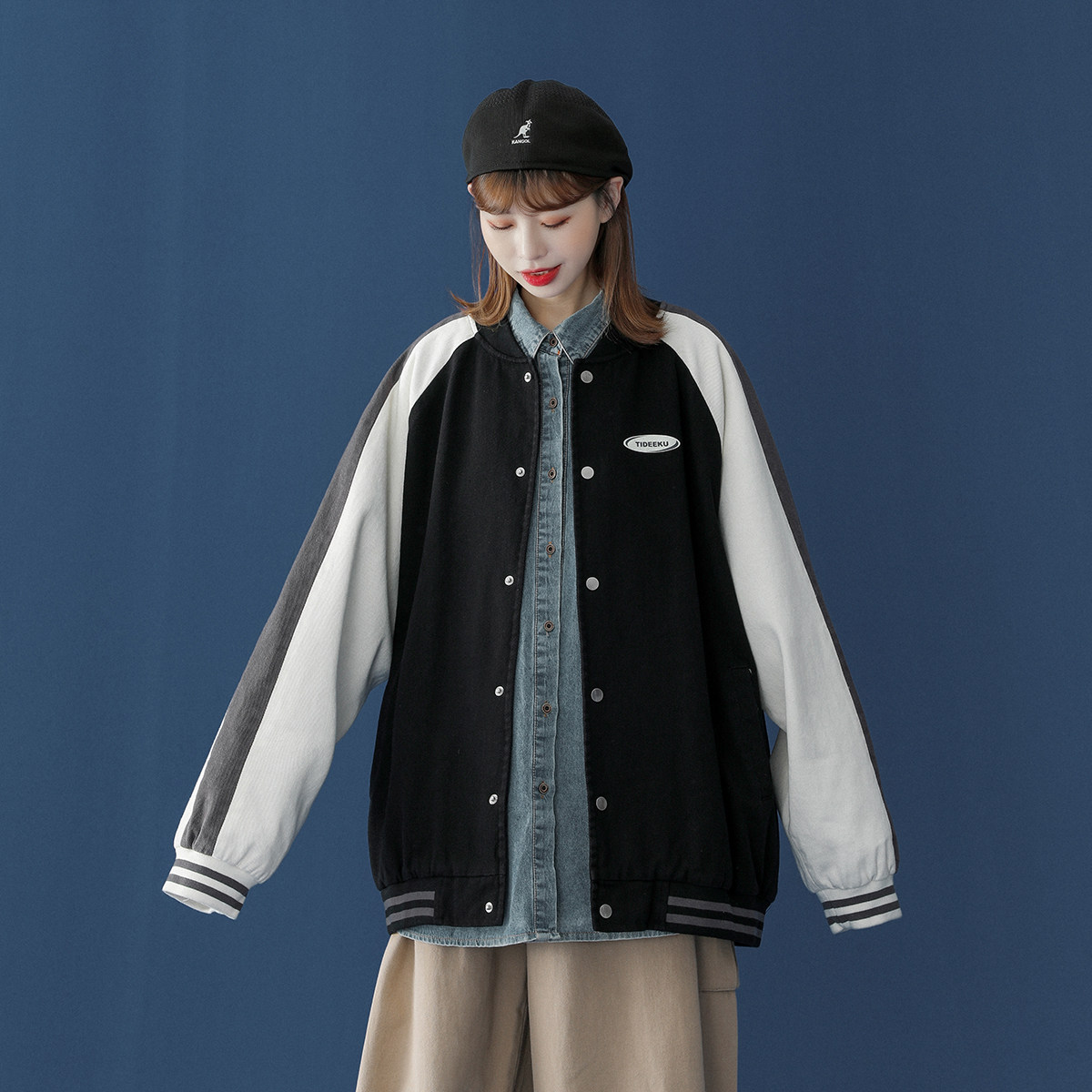 青春撞色棒球服潮流情侣字母夹克上衣9106/P95/148,男装夹克,星座202-3
