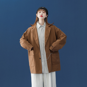 字母刺绣西装纯棉情侣休闲西服 9001/P95 /档口大货图片