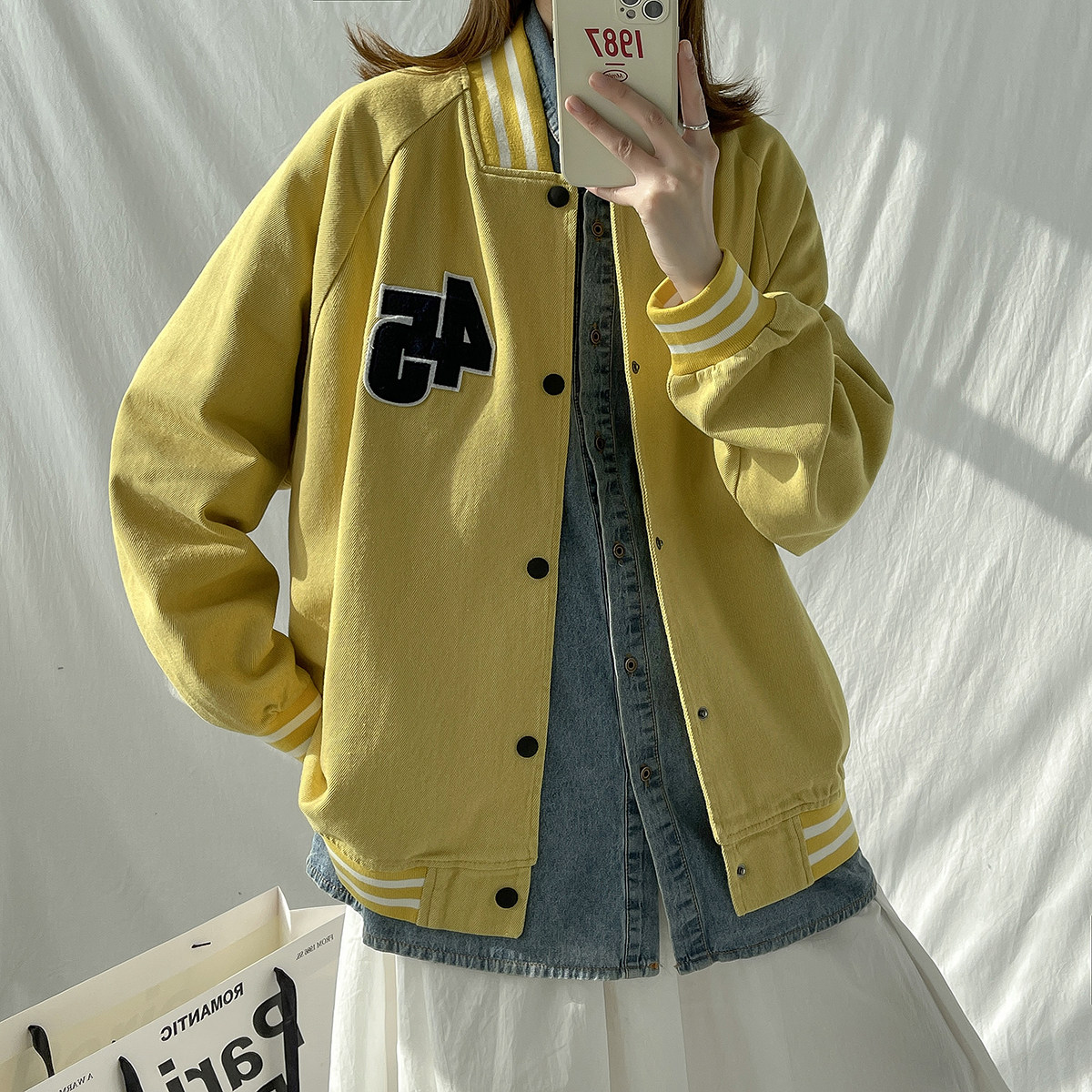 中性棒球领简约男女同款夹克上衣外套JK328/P90138,男装夹克,星座202-3
