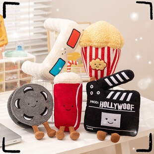 趣味电影时光玩偶毛绒玩具仿真可乐爆米花公仔电影卡板生日礼物女