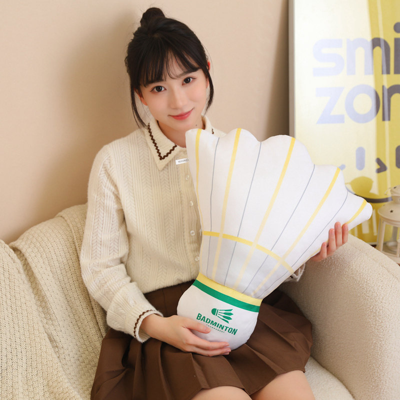 仿真趣味创意羽毛球靠垫抱枕球类体育运动球迷定制礼品送好朋友
