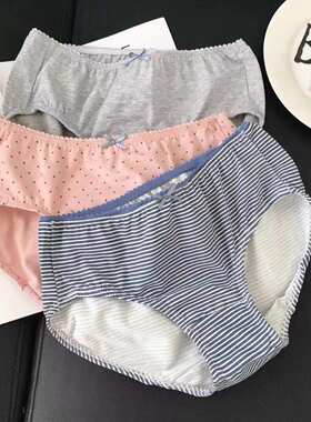 女士纯棉加肥三角内裤包邮