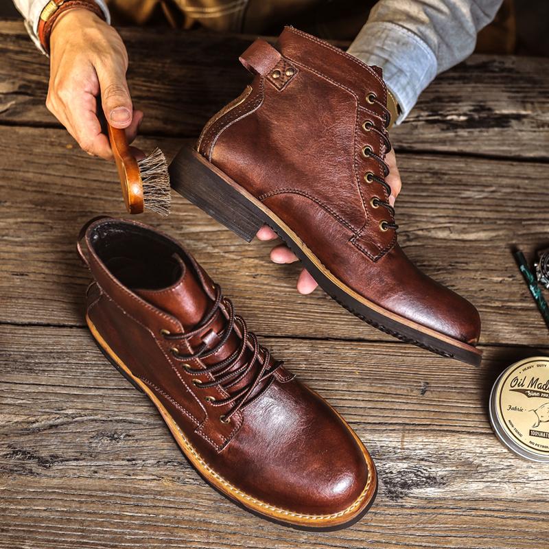 固特异工艺马丁靴复古工装靴